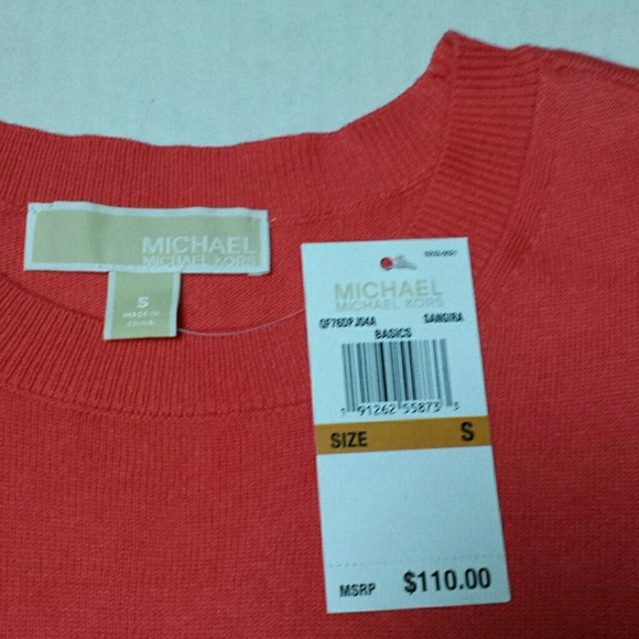 Michael Kors MK Cold Shoulder Top Blouse Sweater - Picture 5 of 8